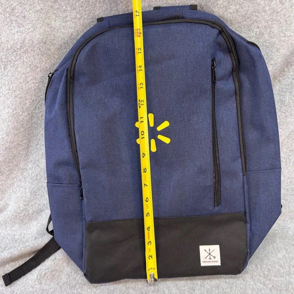 Walmart Spark Logo Unisex Navy Merchant & Craft Backpack Laptop Sleeve OS